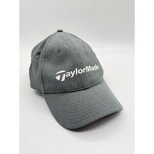 Taylor Made Golf Hat Adjustable Gray Logo Baseball Cap One‎ Size Dri-Fit NWOT